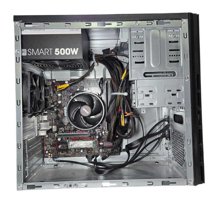 Antec PRIME B350M-E Desktop - AMD Ryzen 5 2400G 8GB RAM 256GB SSD Smart 500W PSU