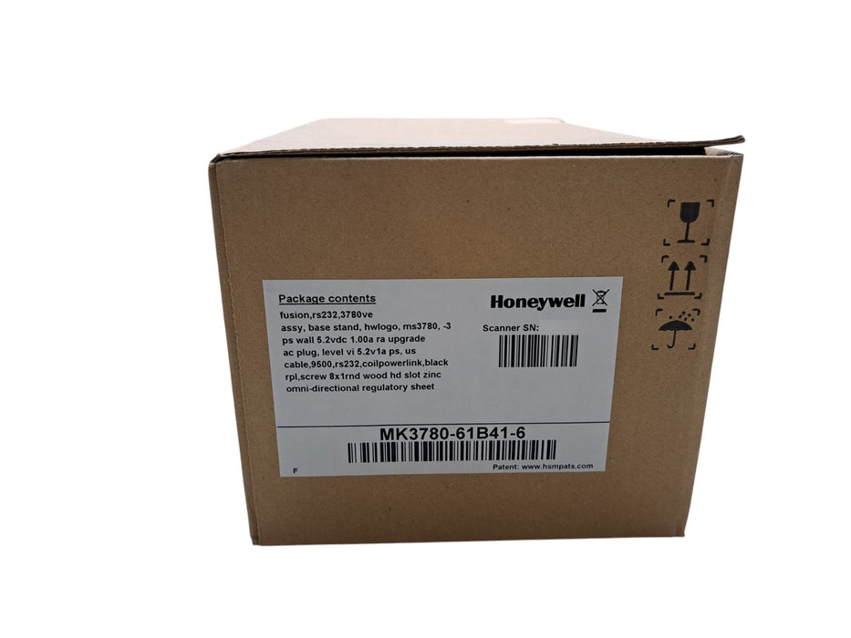 Honeywell Fusion MK3780-61B41-6 Barcode Scanner Kit RS232 with Stand (OPEN BOX)