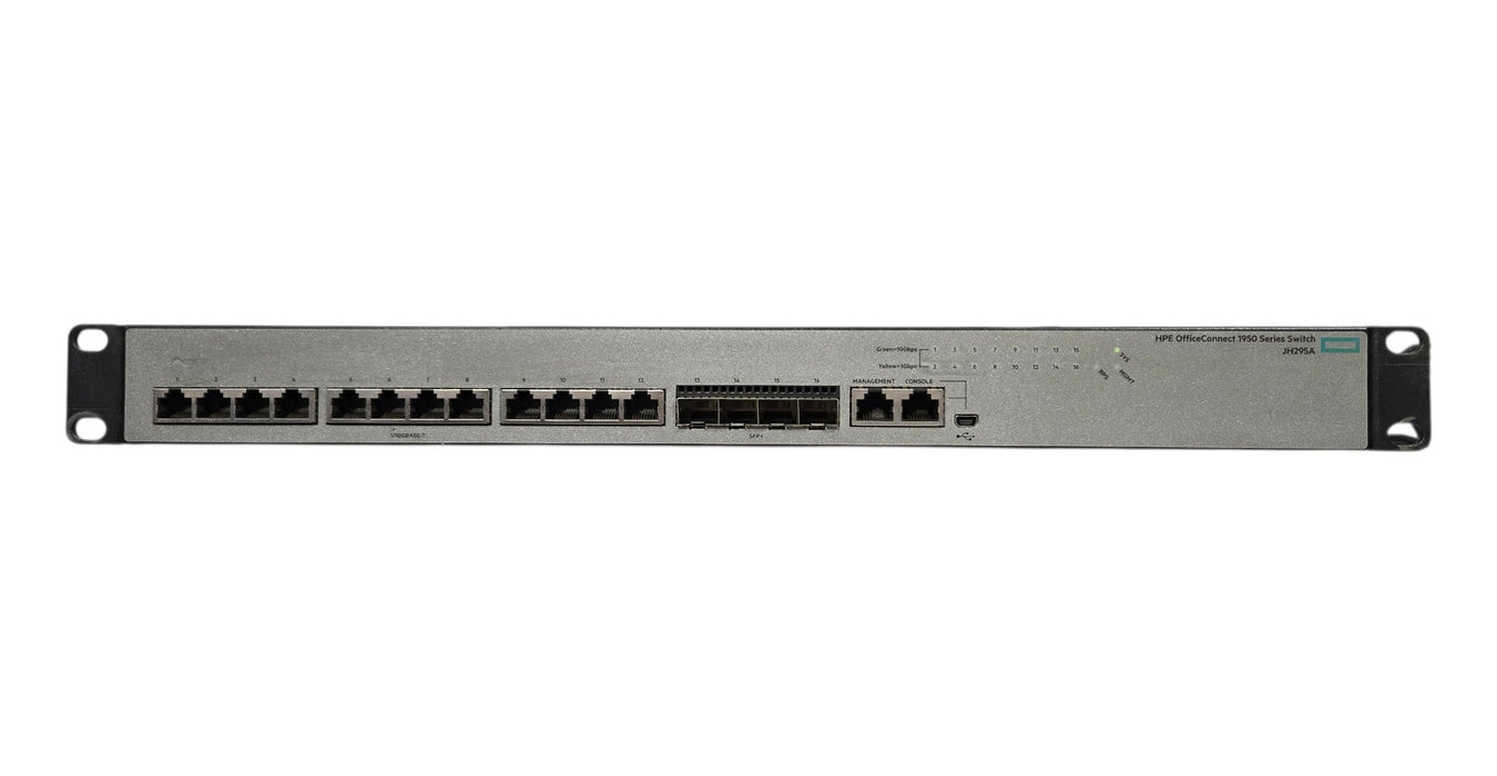 HPE OfficeConnect 1950 12XGT 4SFP+ Switch JH295A - 12x 10GBASE-T 4x 10GbE SFP+