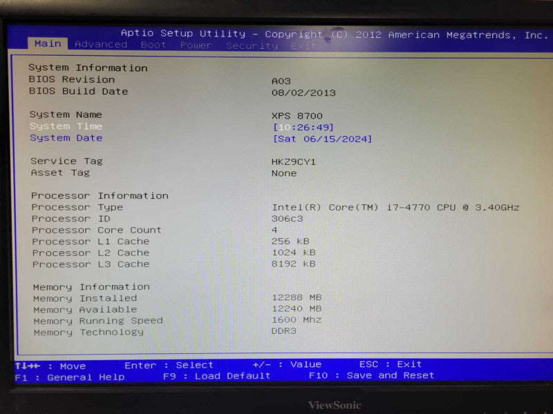 Open-Box Dell XPS 8700 Intel Core i7-4770U 3.40GHz 12GB RAM 1TB HDD _