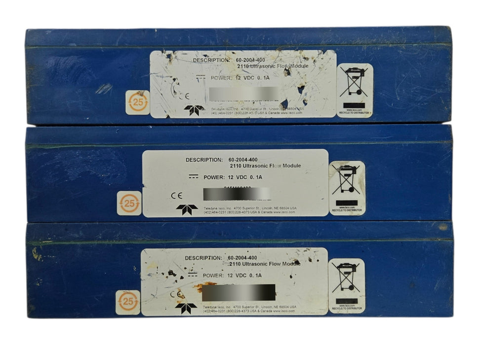 Lot of 3 Teledyne Isco 2110 Ultrasonic Flow Modules 60-2004-400 (READ)