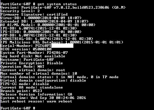 Fortinet FortiGate 60F FG-60F Firewall Security Appliance Claimed