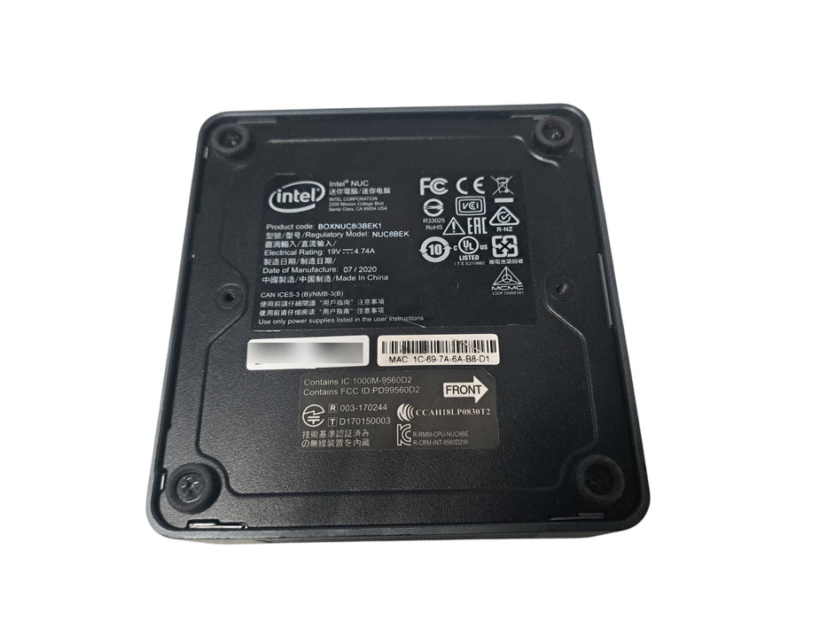 Intel NUC8BEK BOXNUC8i3BEK1 - Core i3-8109U 8GB RAM 256GB NVMe SSD Mini PC