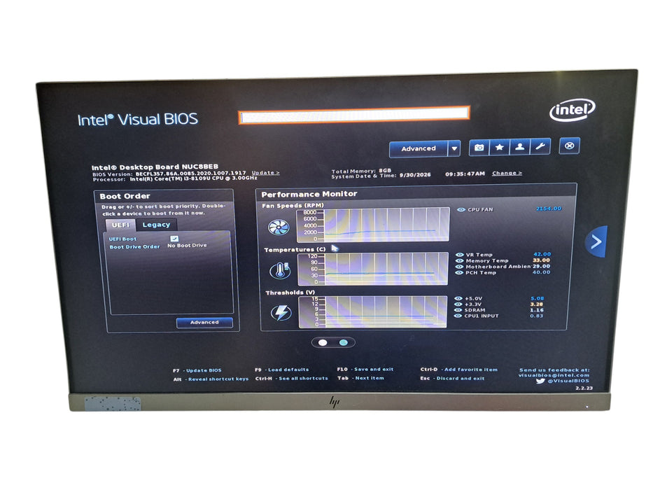 Intel NUC8BEK BOXNUC8i3BEK1 - Core i3-8109U 8GB RAM 256GB NVMe SSD Mini PC