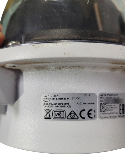 AXIS P3807-PVE - Panoramic Network Security Camera 01048-001-01