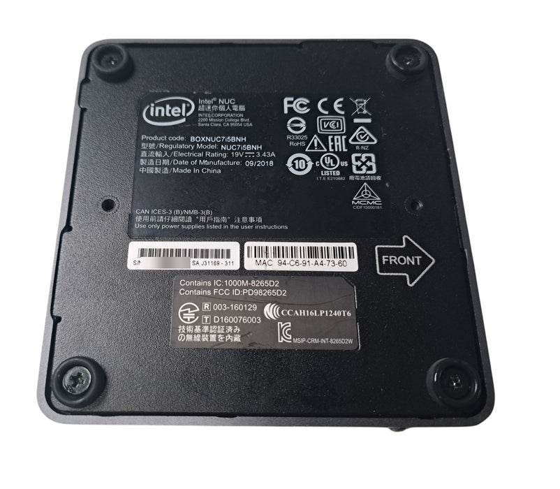 Intel NUC NUC7i5BNH - Core i5-7260U 8GB RAM 256GB SSD Mini PC
