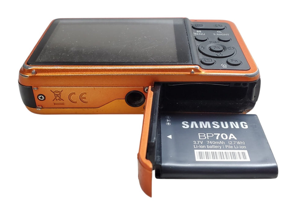 Samsung ES73 12.2MP Digital Camera Orange w/ Battery