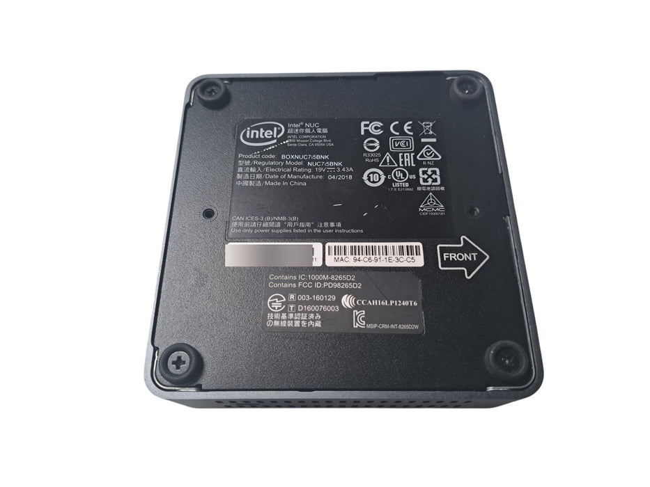 Intel NUC NUC7i5BNK - Core i5-7260U 2.20GHz 8GB RAM 256GB SSD Mini PC