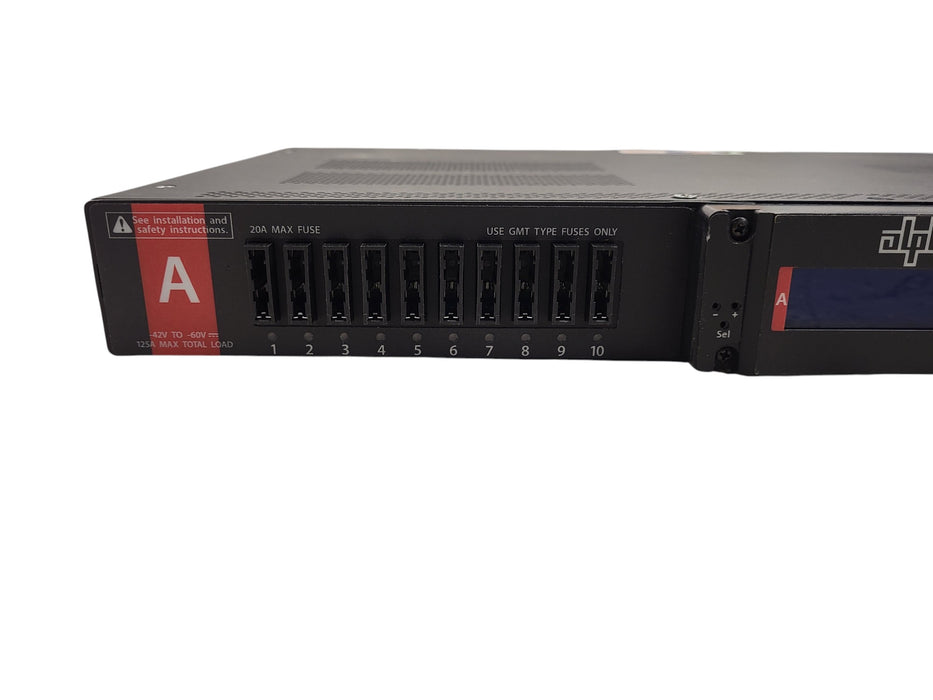 Alpha GMT 125 Fuse Panel C016-1877-10 r04 - Dual Input 20A Max GMT PDU