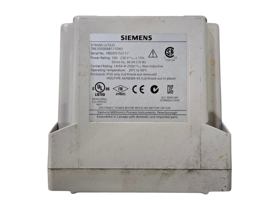 Siemens SITRANS LUT420 7ML50500AB111DA0 Ultrasonic Controller (READ)