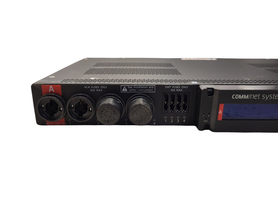 comm/net systems KLM 125 Fuse Panel 016-1849-10 r01 - -48V 125A Dual Input