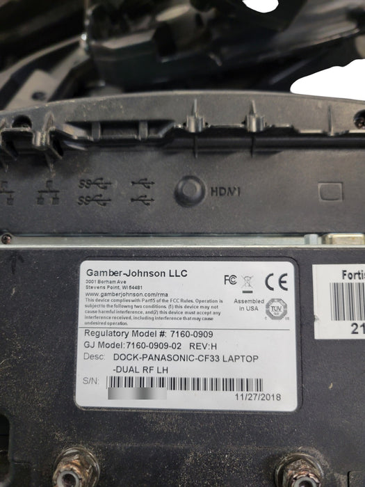 Lot of 119x - Gamber-Johnson 7160-0909-02 CF-33 Laptop Vehicle Dock