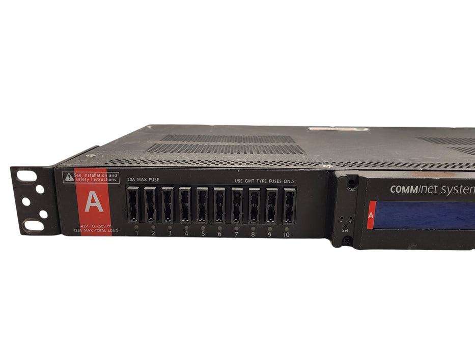 COMM/net systems 016-1877-10 GMT 125 Dual Input Fuse Panel PDU