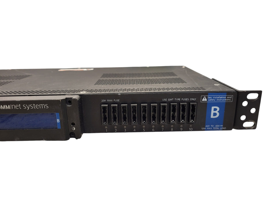 COMM/net systems 016-1877-10 GMT 125 Dual Input Fuse Panel PDU