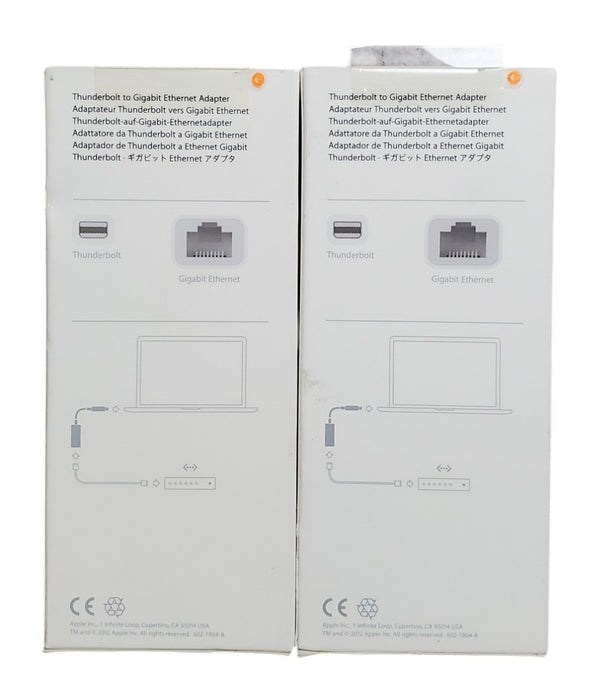Lot 2x Apple Thunderbolt to Gigabit Ethernet Adapter - A1433