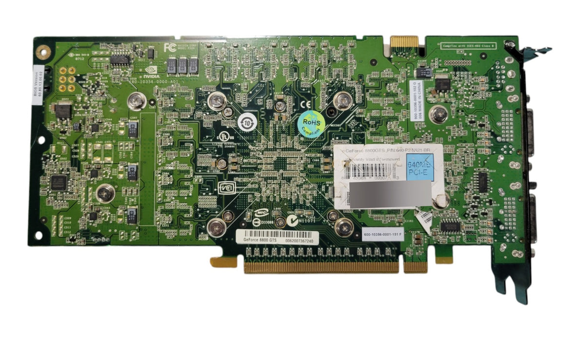 EVGA e-GeForce 8800 GTS 640MB PCIe Graphics Card 640-P2-N821-BR (READ)