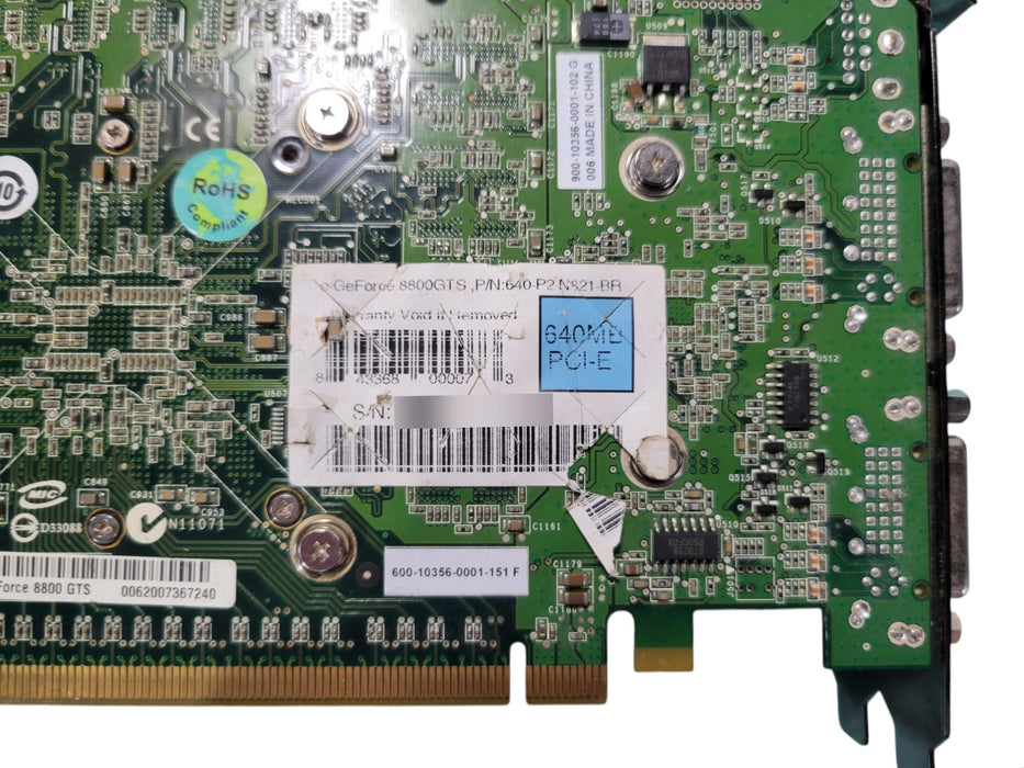 EVGA e-GeForce 8800 GTS 640MB PCIe Graphics Card 640-P2-N821-BR (READ)