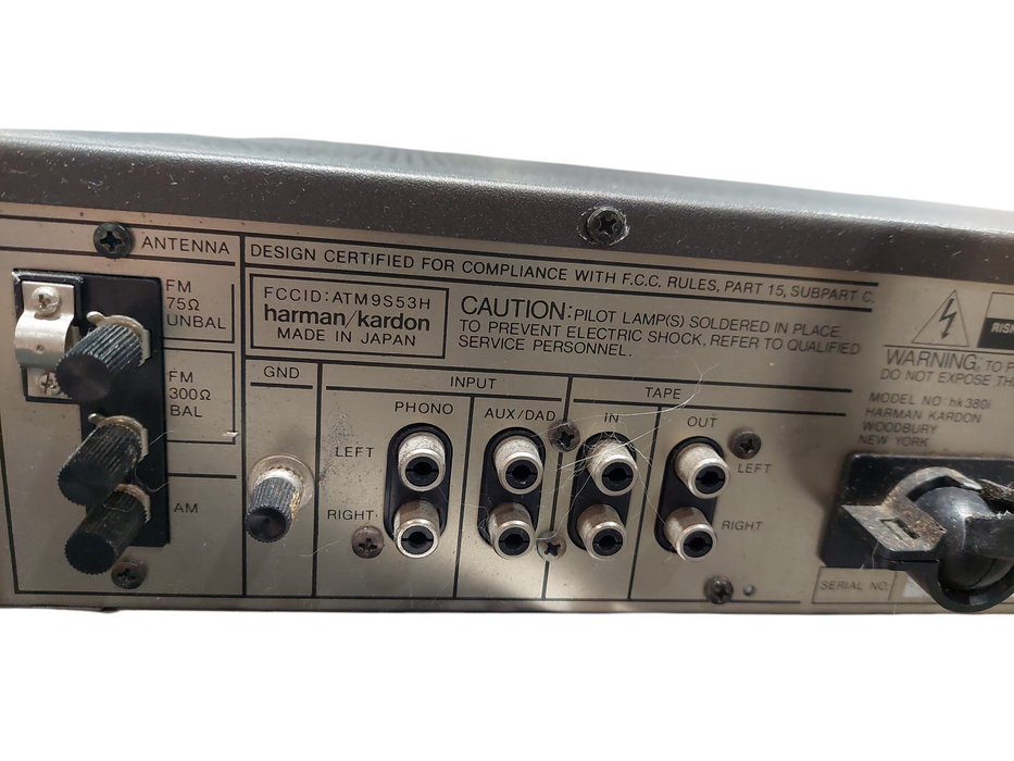 Vintage Harmon Kardon hk 380i Ultrawideband Linear Phase Stereo Receiver