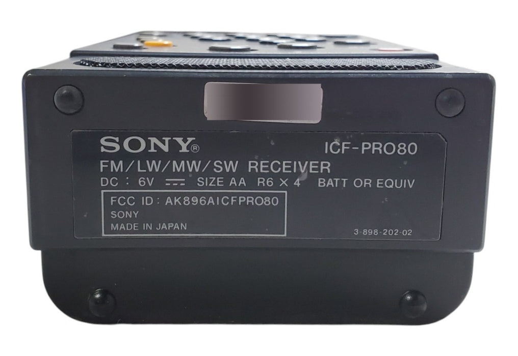 Sony ICF-PRO80 - PLL Synthesized FM/LW/MW/SW Receiver (READ)