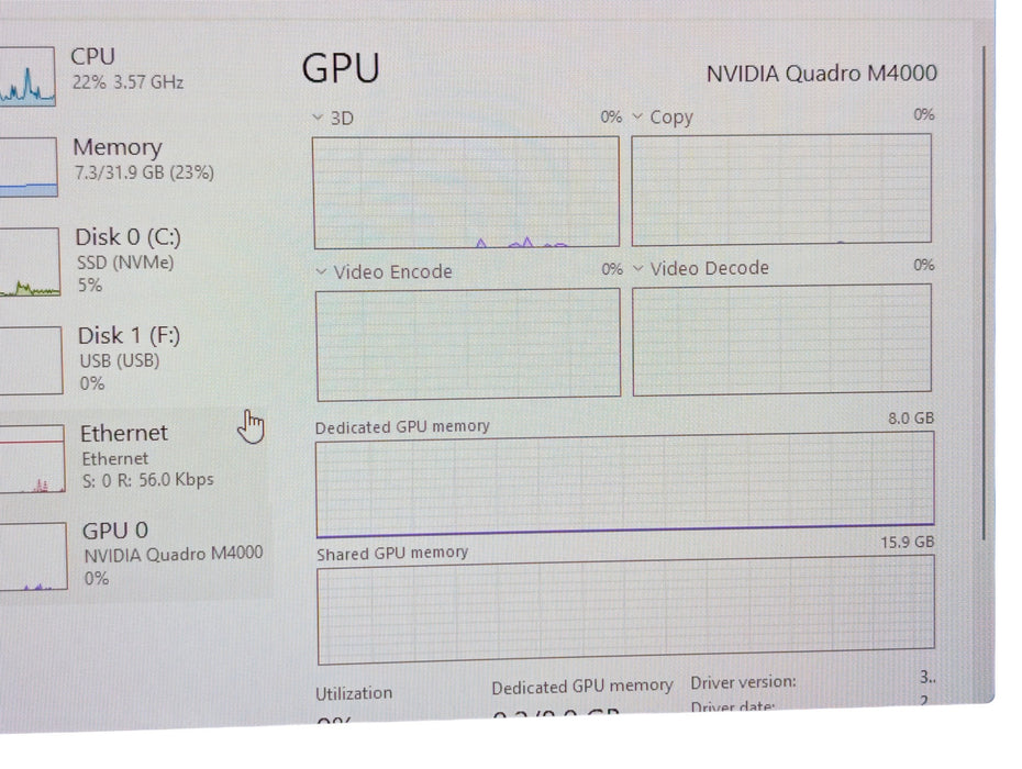 HP Z2 Tower G4 Workstation - Xeon E-2174G 32GB RAM 256GB SSD Quadro M4000