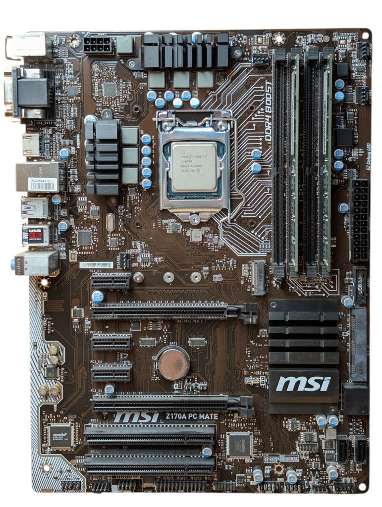 H170A PC MATE +Intel Core i7-6700+16Gメモリ MSI Z170A PC MATE - Core i7-6700 3.40GHz 16GB DDR4 Motherboard