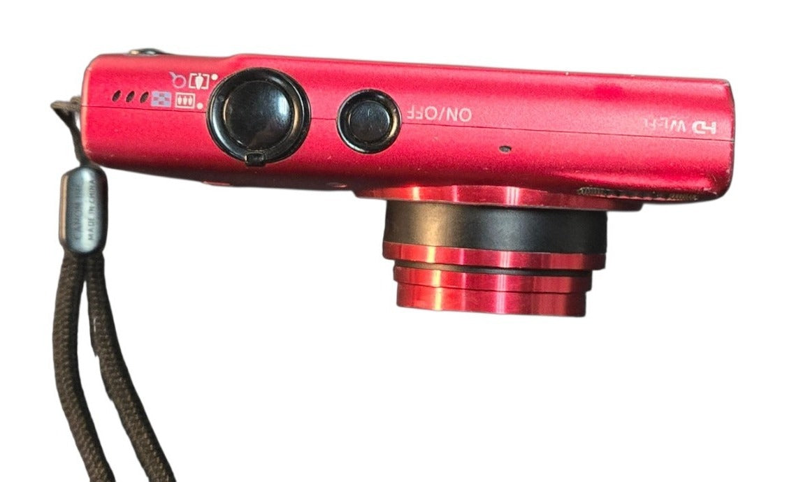 Canon PowerShot ELPH 130 IS - Red 8x Zoom Wi-Fi Digital Camera (READ)