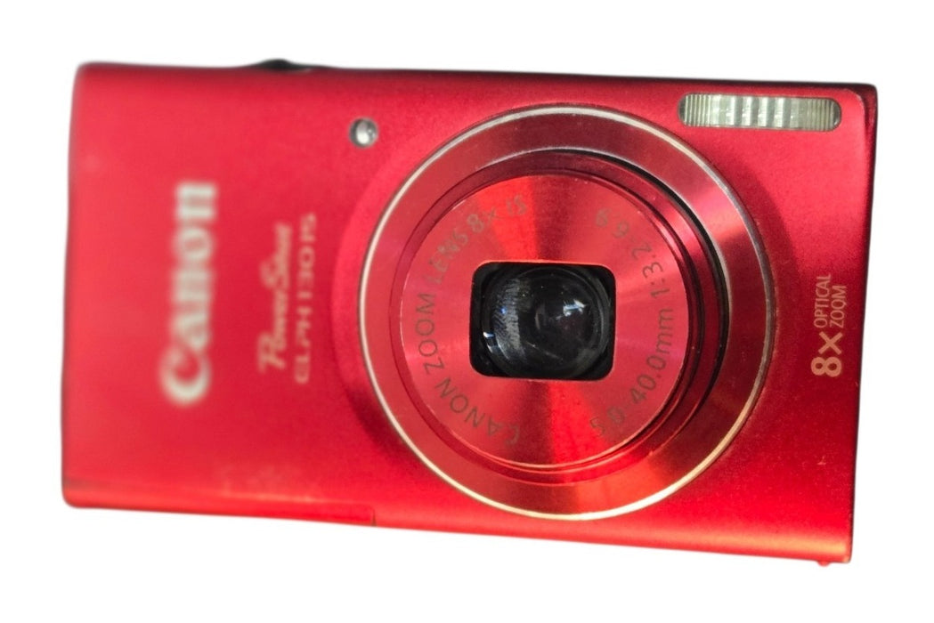 Canon PowerShot ELPH 130 IS - Red 8x Zoom Wi-Fi Digital Camera (READ)