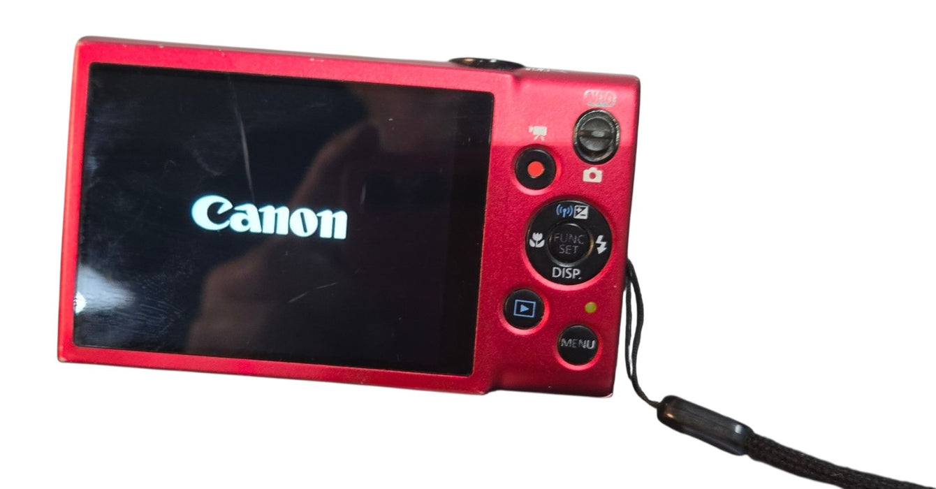 Canon PowerShot ELPH 130 IS - Red 8x Zoom Wi-Fi Digital Camera (READ)