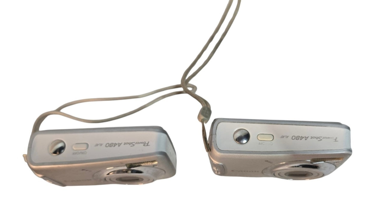 Lot of 2 Canon PowerShot A480 - 10.0MP 3.3x Optical Zoom Digital Cameras|READ