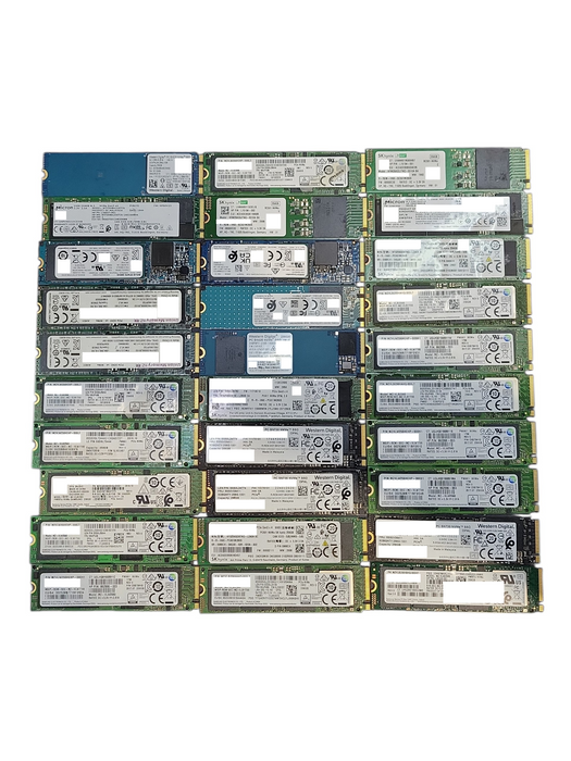 Lot 30x 256GB m.2 NVMe 2280 SSD - Assorted Brands
