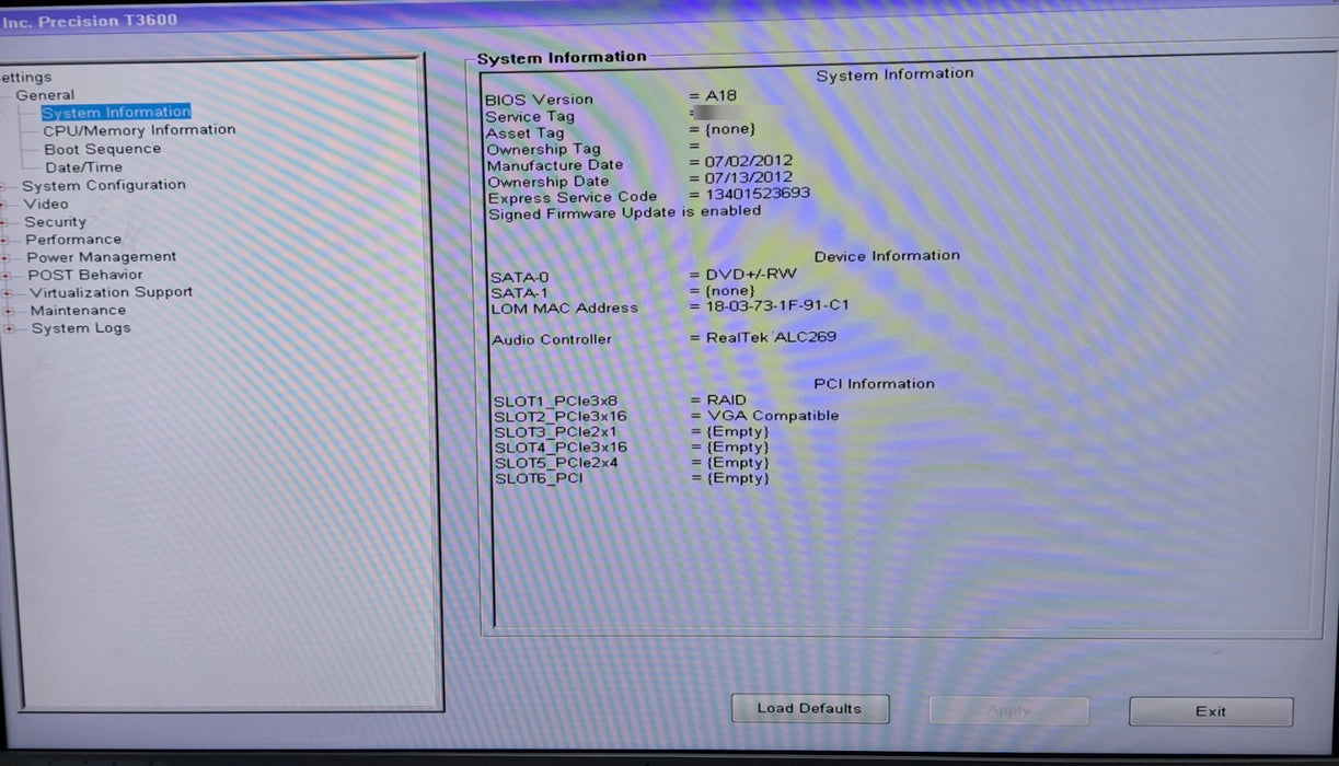 Dell Precision T3600 | Xeon E5-1650 | 16GB RAM Quadro P2200 | Perc 310 No HDD