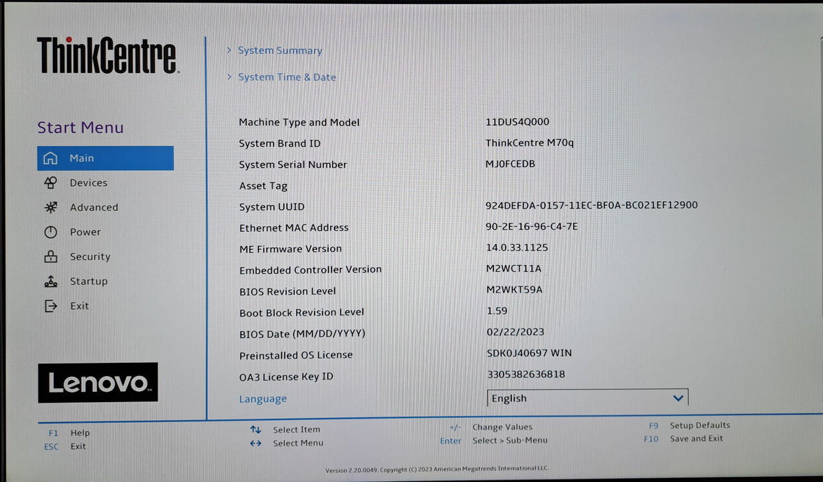 Lenovo ThinkCentre M70q Mini PC - Intel Core i5-10600T 8GB DDR4 256GB NVMe