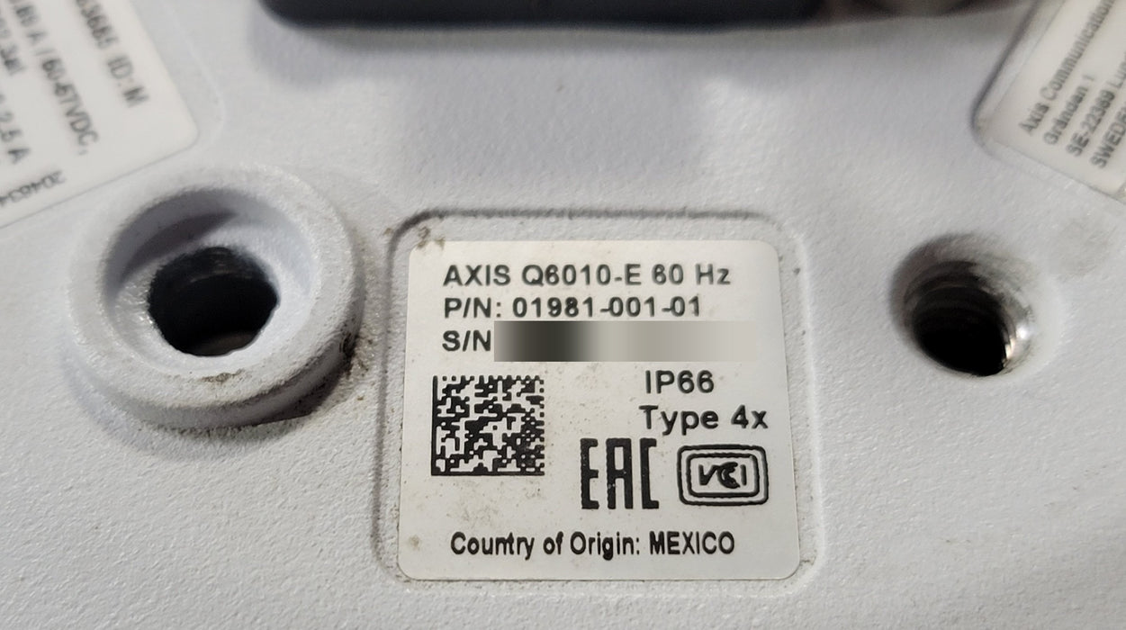 Axis Q6010-E 60 Hz - Multi-Directional Panoramic Network Camera