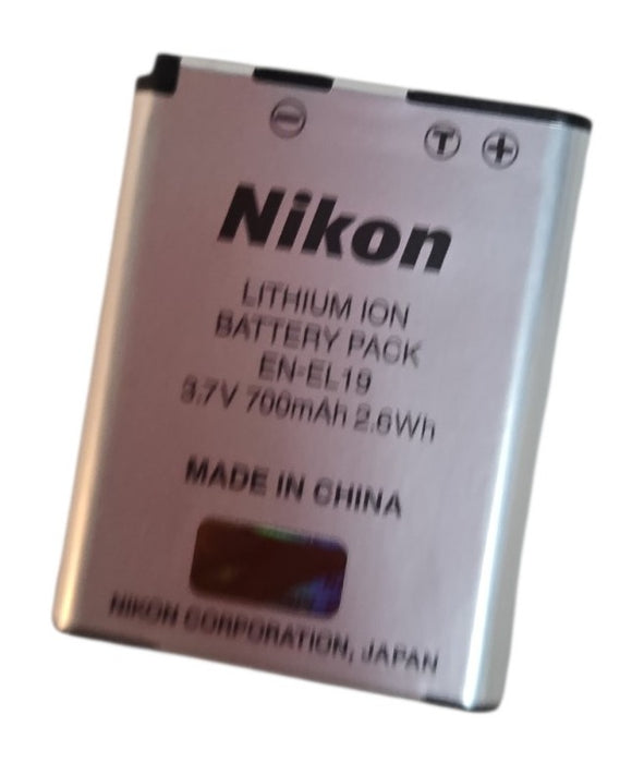 Nikon COOLPIX S33 13.2MP Waterproof Digital Camera Blue with EN-EL19 Battery