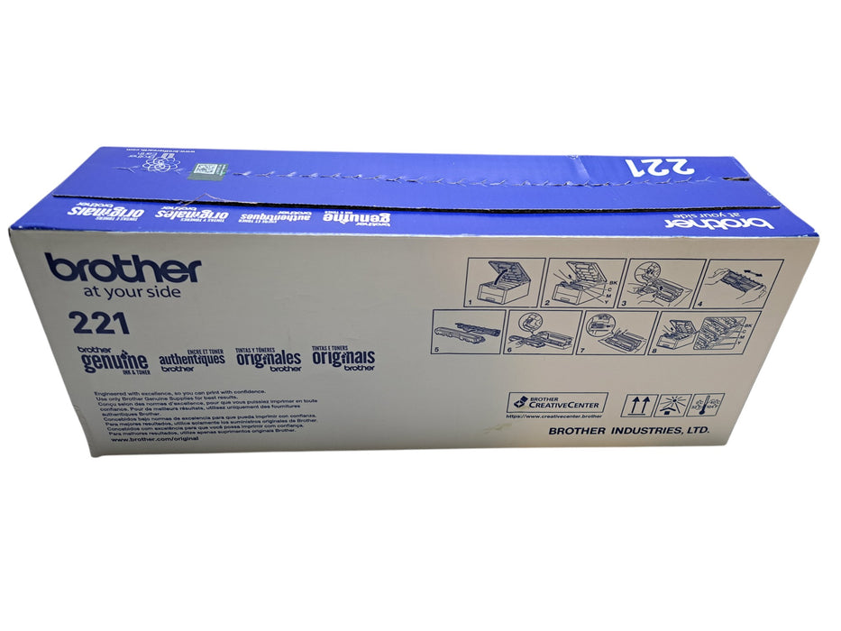 Brother TN221BK Genuine OEM Black Toner Cartridge 2,500 Pages New Sealed