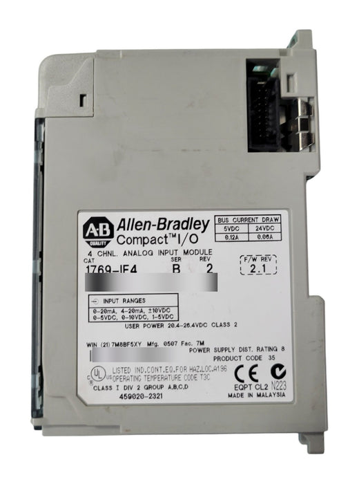 Allen-Bradley 1769-IF4 Ser B Rev 2 - 4 Channel Analog Input Module