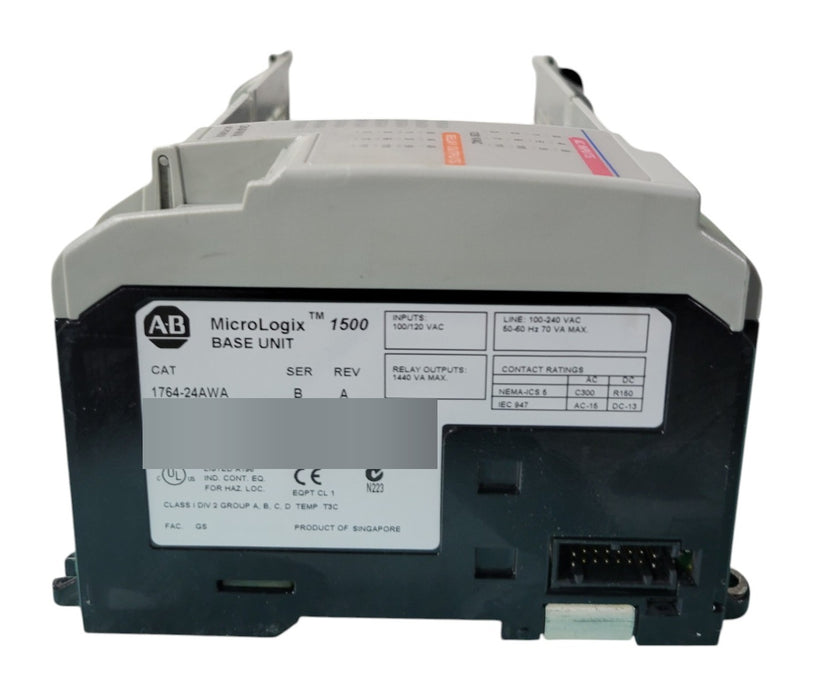 Allen-Bradley MicroLogix 1500 1764-24AWA Base Unit - 120V AC Input Relay Output