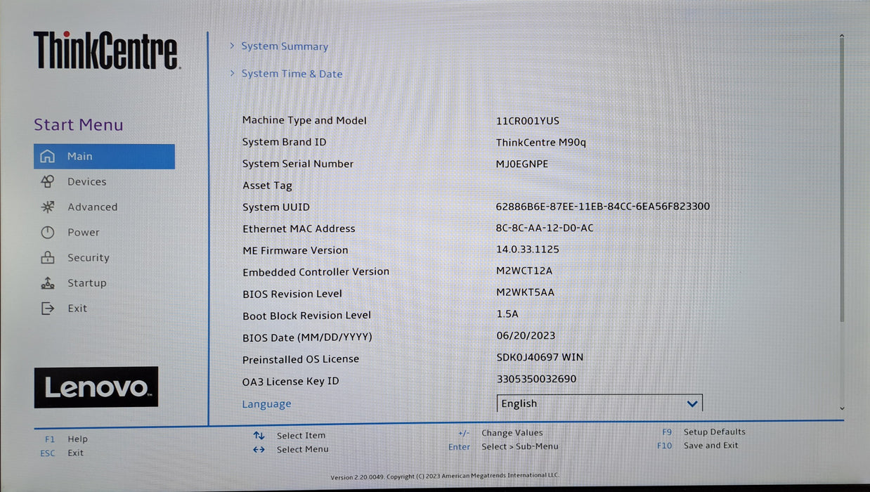 Lenovo ThinkCentre M90q Tiny - Core i5-10500 16GB RAM 256GB SSD 135W AC Wi-FI
