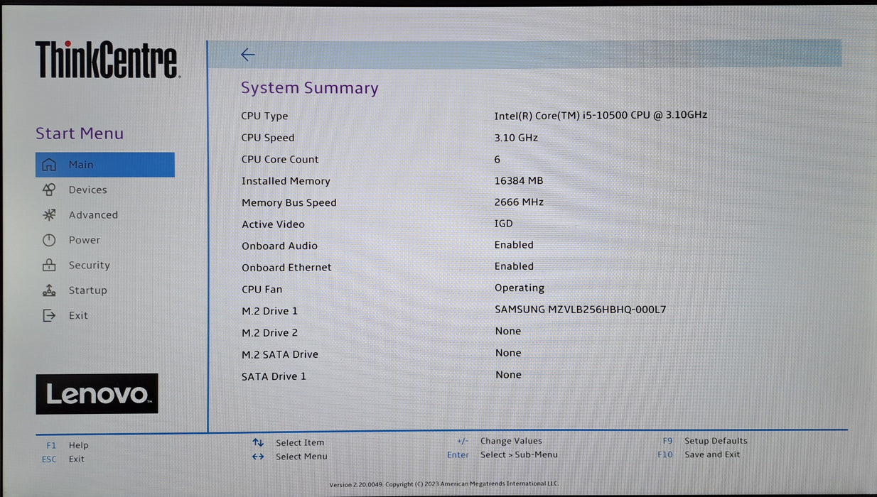 Lenovo ThinkCentre M90q Tiny - Core i5-10500 16GB RAM 256GB SSD 135W AC Wi-FI