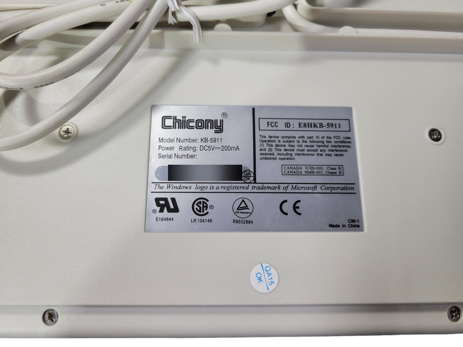 Chicony KB-5911 - Vintage Mechanical Feel Keyboard 5-Pin DIN Arabic/English