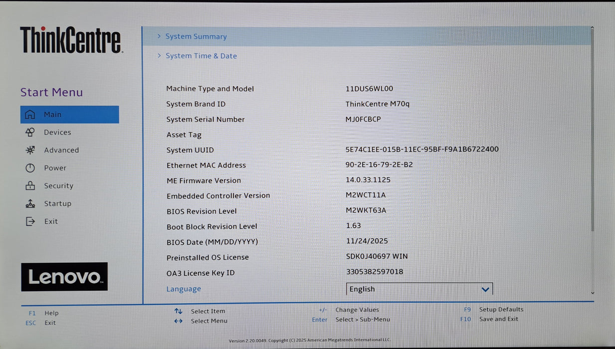 Lenovo ThinkCentre M70q - Core i5-10400T 2.00GHz 16GB RAM 512GB NVMe SSD Wi-Fi