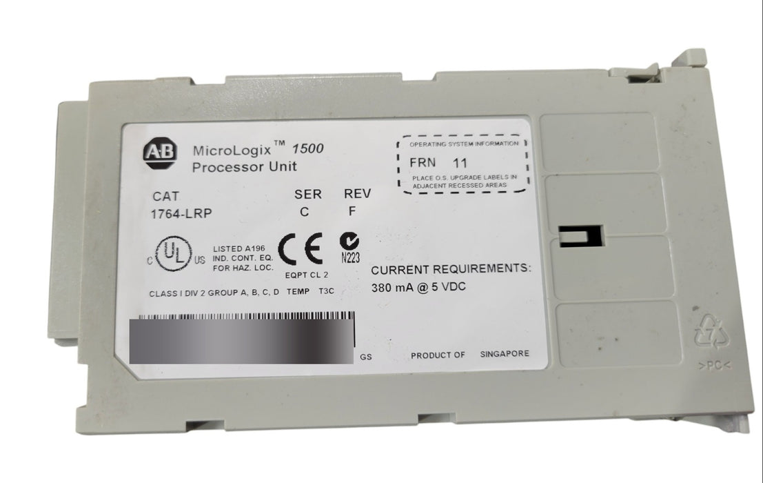 Allen-Bradley MicroLogix 1500 1764-LRP Ser C Rev F Processor Unit
