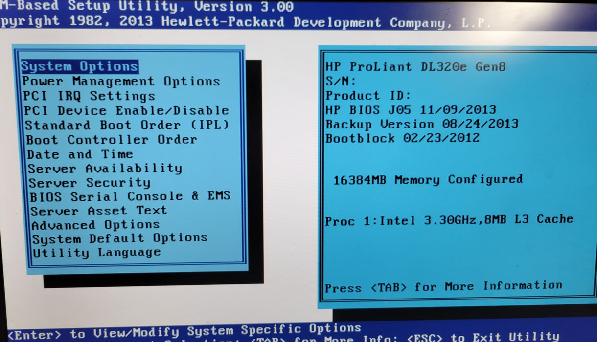 HP ProLiant DL320e Gen8 - Xeon E3-1230 V2 3.3GHz 16GB DDR3 P420 350W PSU