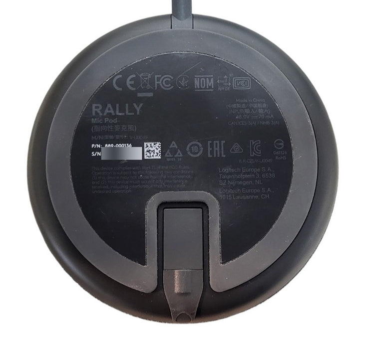 Logitech V-U0049 Rally Mic Pod Microphone 889-000136