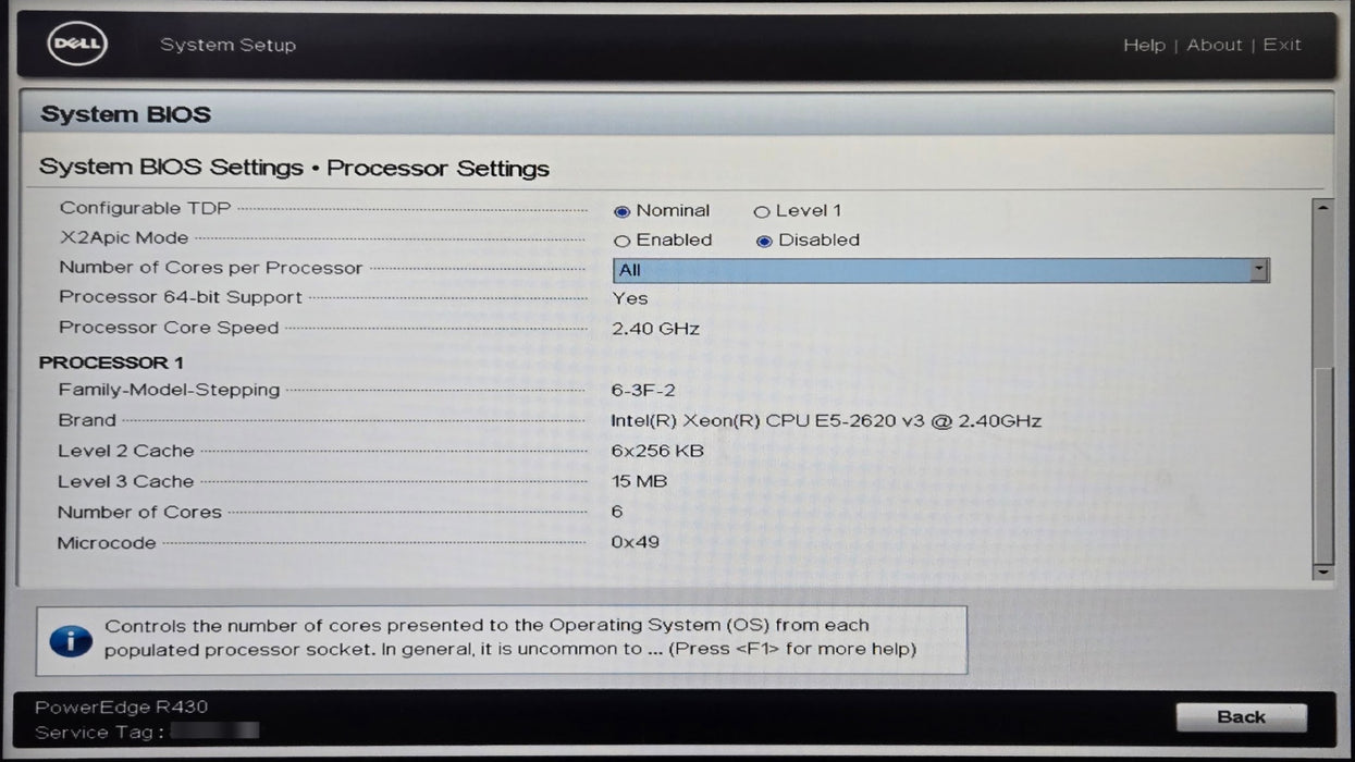 Dell PowerEdge R430 8x SFF 1x Xeon E5-2620v3 32GB DDR4 PERC 2x PSU