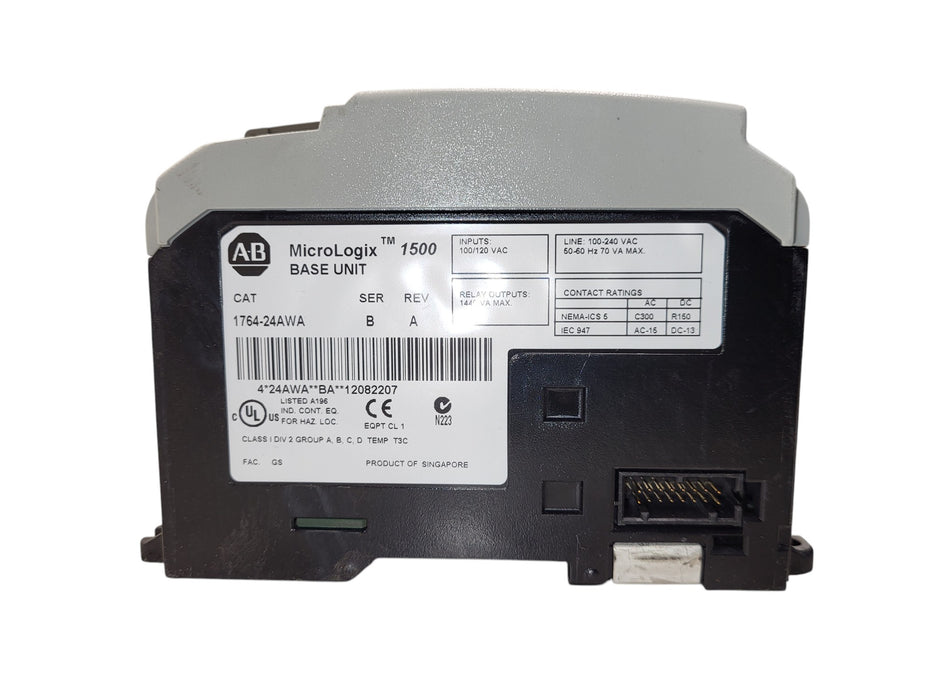 Allen Bradley MicroLogix 1500 Base Unit w/ LSP 1764-24AWA Ser. B Rev. A