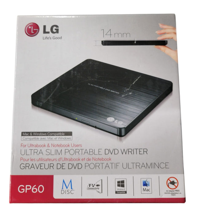 LG GP60NB50 - Ultra Slim Portable DVD Writer USB 2.0