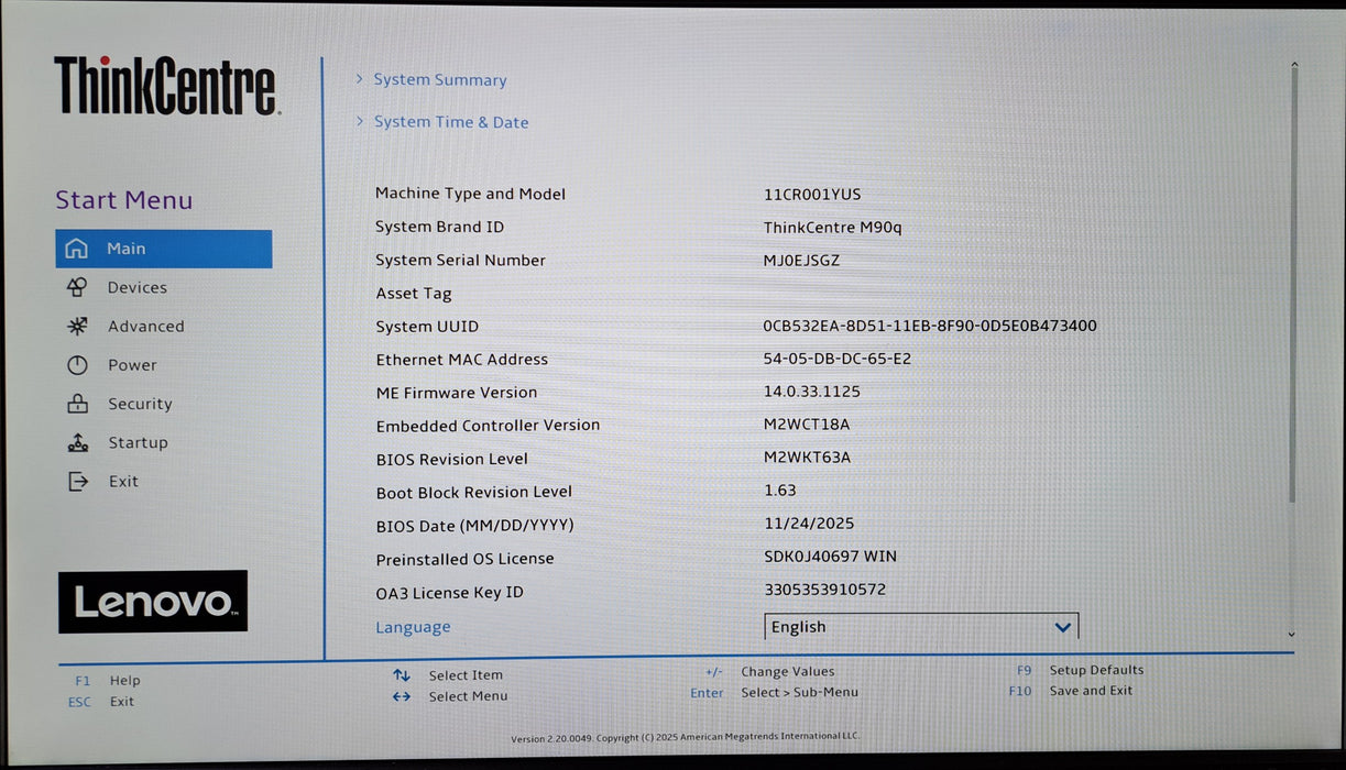 Lenovo ThinkCentre M90q Tiny - Core i5-10500 8GB RAM 256GB NVMe WiFi 135W *READ*