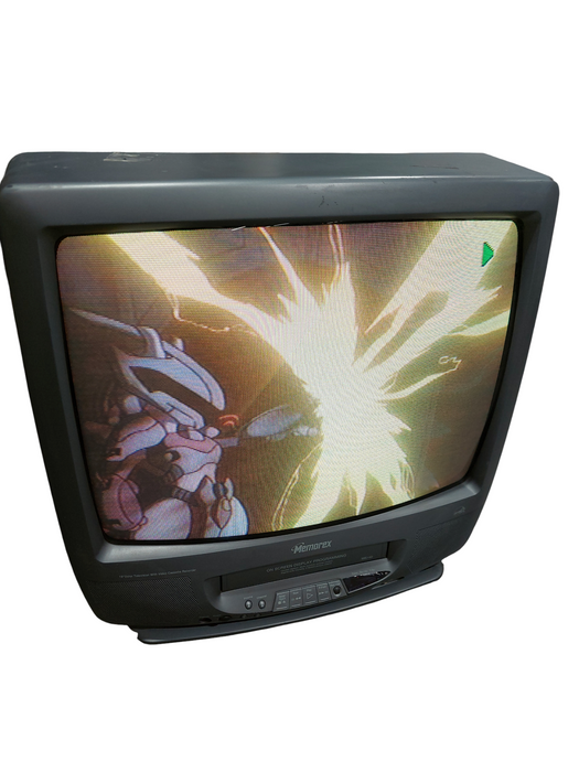 Memorex 21" CRT TV VCR Combo Player Model: MVT2195B With POKEMON VHS Tape Movie
