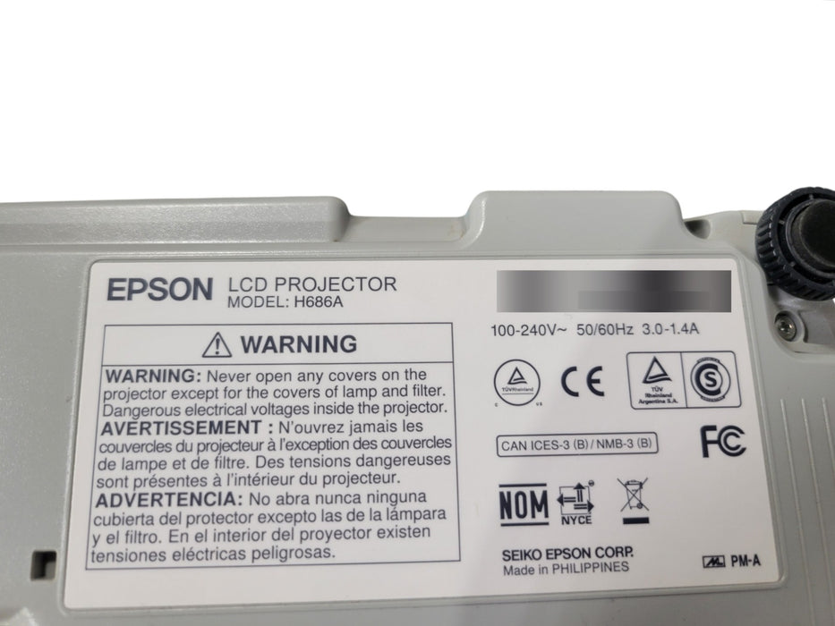 Epson PowerLite 99WH H686A WXGA 3LCD Projector
